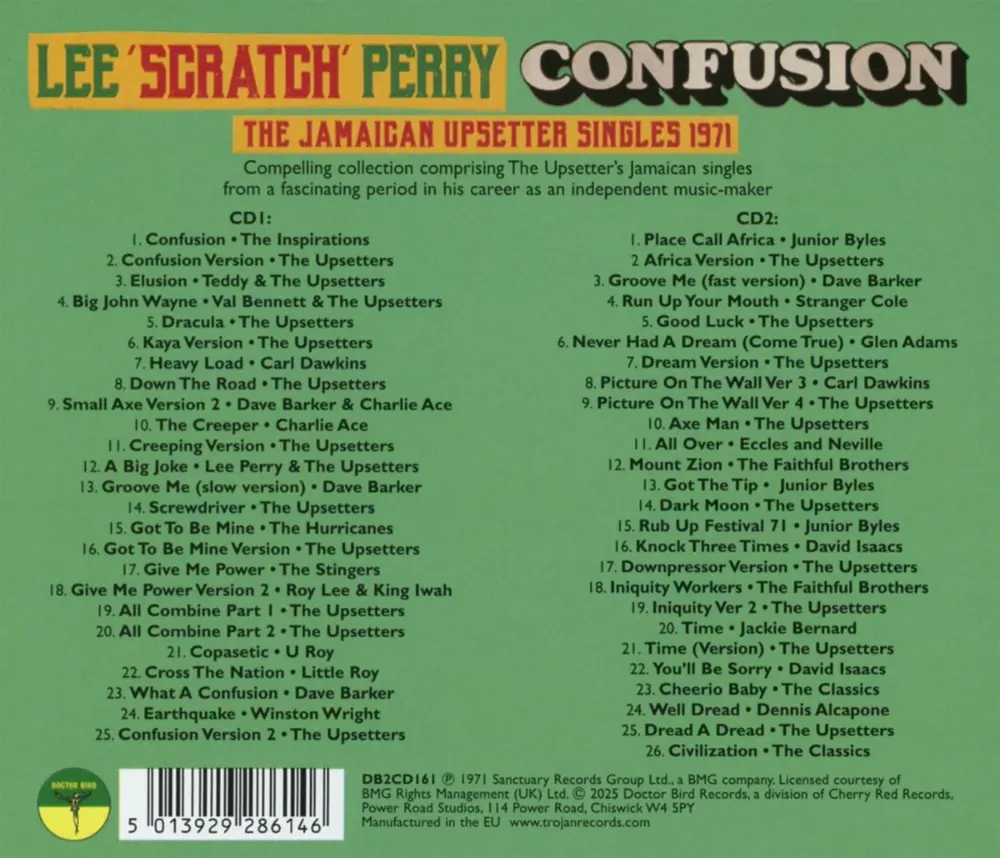 CD LEE 'SCRATCH PERRY' PRESENTS CONFUSION - THE JAMAICAN UPSETTER SINGLES 1971