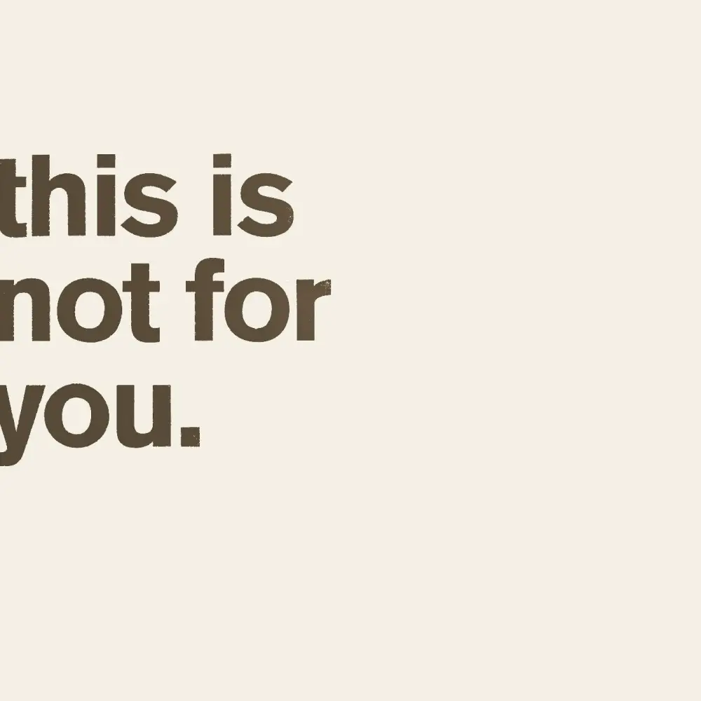 CD THIS IS NOT FOR YOU