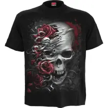 Spiral Stairs, Tričko Skulls N' Roses, Unisex, Čierna