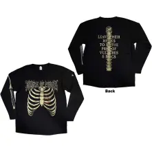 Tričko s dlhým rukávom Skeleton, Unisex, Čierna, L
