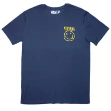 Tričko Mini Happy Face, Unisex, Modrá, L