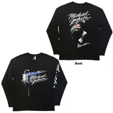 Michael Jackson, Tričko s dlhým rukávom Thriller / Hat Poses, Unisex, Čierna