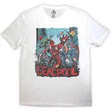 Tričko Deadpool Hero Scene Vintage, Unisex, Biela, L