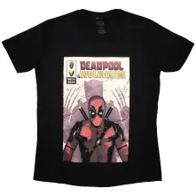 Tričko Deadpool & Wolverine Comic Cover, Unisex, Čierna, L