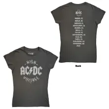 AC/DC, Tričko Silver High Voltage EU Tour '25, Žena, Šedá