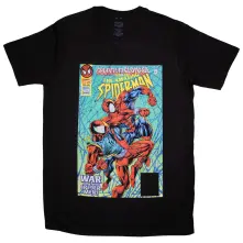 Tričko War Of The Spider-Men Comic Cover, Unisex, Čierna, L