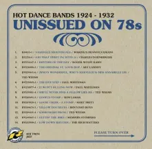 CD UNISSUED ON 78S HOT DANCE BANDS 1924-1932