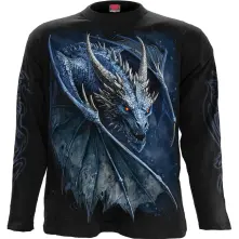 Spiral Stairs, Tričko s dlhým rukávom Storm Dragon, Unisex, Čierna
