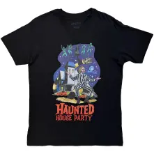 Tričko Haunted House Party, Unisex, Čierna, L