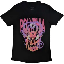 Polyphia, Tričko Skull Circle P, Unisex, Čierna