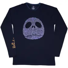 Tričko s dlhým rukávom Rhinestone Jack, Unisex, Modrá, L