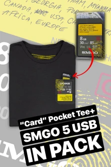 Tričko Card Pocket Tee + SMGO5 USB