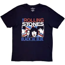 The Rolling Stones, Tričko Black And Blue, Unisex, Navy