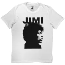 Jimi Hendrix, Tričko Side Shot, Unisex, Biela