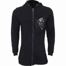 Mikina na zips Pocket Kitten, Žena, Čierna, L