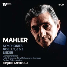 CD BARBIROLLI, JOHN - MAHLER SYMPHONIES NOS. 1, 5, 6 & 9/LIEDER