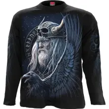 Spiral Stairs, Tričko s dlhým rukávom Odin's Warrior, Unisex, Čierna