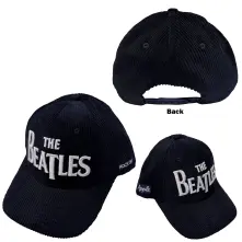 The Beatles, Šiltovka Drop T Logo & Apple Corduroy, Unisex, Modrá