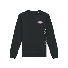 Crewneck First Love, Unisex, Čierna, 3XL