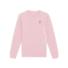 Crewneck First Love, Unisex, Ružová, 3XL