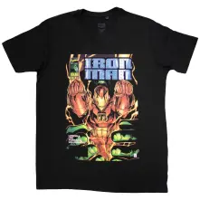 Tričko Iron Man Fist Comic Cover, Unisex, Čierna, L