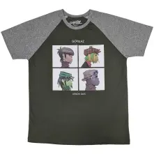 Gorillaz, Tričko Demon Days, Unisex, Zelená