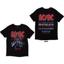 AC/DC, Tričko PWR-UP Bratislava '24, Unisex, Čierna