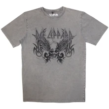 Def Leppard, Tričko Tribal Skull, Unisex, Šedá