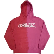 Gorillaz, Mikina Two-Tone Brush Logo, Unisex, Červená