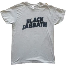 Black Sabbath, Tričko Black Wavy Logo, Unisex, Šedá
