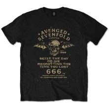 Avenged Sevenfold A7X, Tričko Seize the Day, Unisex, Čierna