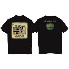 The Beatles, Tričko Long & Winding Road, Unisex, Čierna