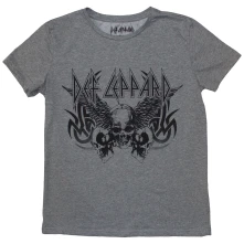 Def Leppard, Tričko Tribal Skull, Žena, Šedá