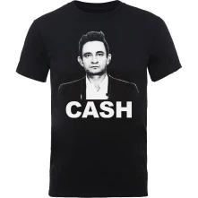 Johnny Cash, Tričko Straight Stare, Unisex, Čierna