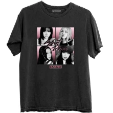 Blackpink, Tričko Shut Down Photo Grid, Unisex, Čierna