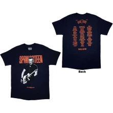 Bruce Springsteen, Tričko Tour '23 Guitar, Unisex, Modrá