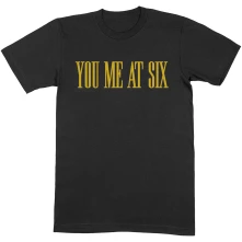 You Me At Six, Tričko Yellow Text, Unisex, Čierna