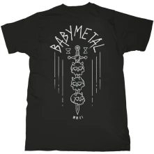 BABYMETAL, Tričko Skull Sword, Unisex, Čierna
