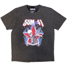 Sum 41, Tričko All Killer No Filler Skeleton, Unisex, Šedá