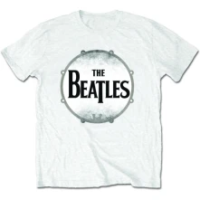 The Beatles, Tričko Drum Skin, Unisex, Biela