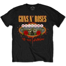 Guns N’ Roses, Tričko Welcome to the Jungle, Unisex, Čierna