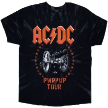 AC/DC, Tričko PWR-UP Tour '24 Cannon, Unisex, Čierna