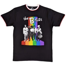 The B-52's, Tričko Rainbow Stripes, Unisex, Čierna