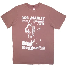 Bob Marley, Tričko Hawaii, Unisex, Červená