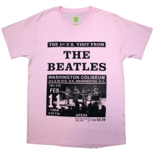 The Beatles, Tričko Washington '64 Promo, Unisex, Ružová