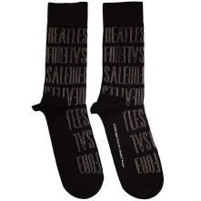 The Beatles, Ponožky For Sale Text Outlines Repeat, Unisex, Čierna