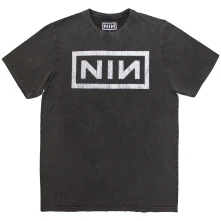 Nine Inch Nails, Tričko Classic Logo, Unisex, Šedá