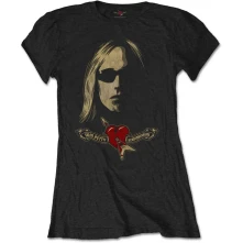 Tom Petty & The Heartbreakers, Tričko Shades & Logo, Žena, Čierna