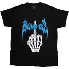 Blink 182, Tričko Middle Finger, Unisex, Čierna