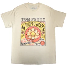Tom Petty & The Heartbreakers, Tričko Wildflowers, Unisex, Natural